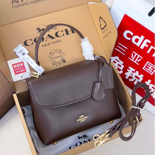 コーチ バッグ スーパーコピー 上品 クラシック レザー フラップ ハンドバッグ 