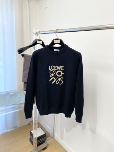 シンプル おしゃれ ロゴ入り クルーネック ロエベ セーター 偽物 プルオーバー