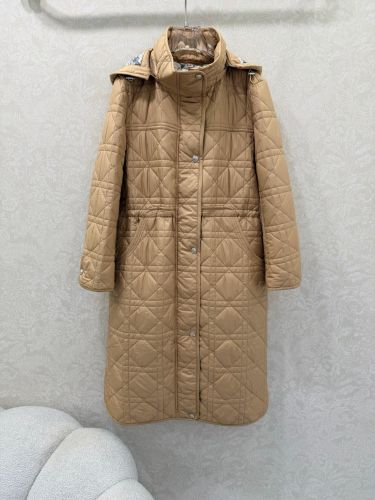上品 ロング キルティングコート クリスチャン・ディオール ジャケット 偽物 キャメル