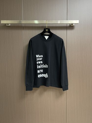 メッセージプリント ロングスリーブTシャツ ボッテガ・ヴェネタ Tシャツ コピー ブラック