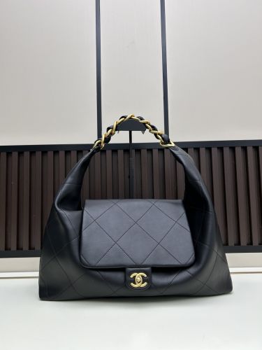 CHANEL◆25K マキシホーボーバッグ シャネル バッグ コピー ブラック