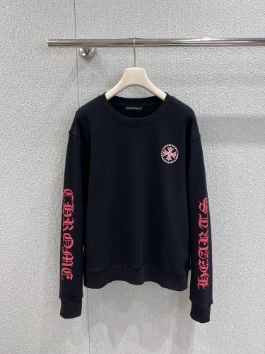 クロムハーツ Tシャツ 偽物 スタイリッシュ プリント コットン スウェットシャツ ブラック