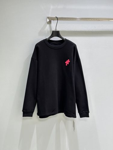 バックプリント 長袖Tシャツ クロムハーツ Tシャツ 偽物 コットン ブラック