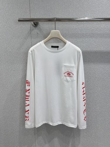 クロムハーツ Tシャツ 偽物 コットン カジュアル プリント ロングスリーブTシャツ 
