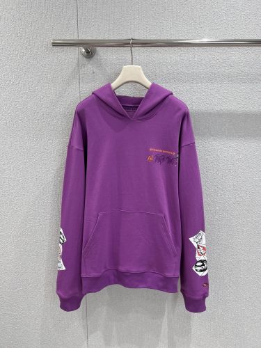 Chrome Hearts × Matty Boy コットン フーディー クロムハーツ パーカー 偽物 パープル