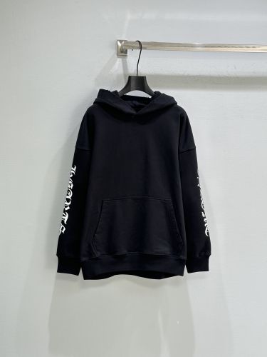 ユニセックス リラックス ロゴプリント フーディー クロムハーツ パーカー 偽物 ブラック