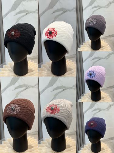 シンプル ロゴ入り ビーニー クロムハーツ キャップ 偽物 ニットキャップ