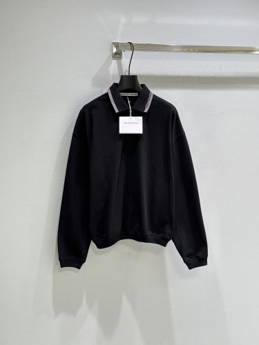 上品 洗練された コットン 長袖 ポロシャツ アレキサンダーワング Tシャツ コピー ブラック