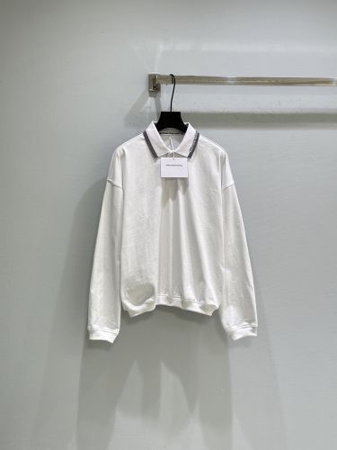 アレキサンダーワング Tシャツ コピー 上品 洗練された コットン 長袖 ポロシャツ ホワイト