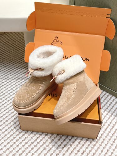 LV SKI コルティナ アンクルブーツ ルイ・ヴィトン ブーツ スーパーコピー ベージュ