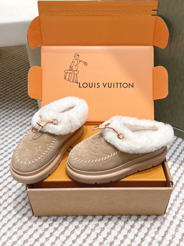 秋冬 大人気 LV SKI コルティナ ミュール ルイ・ヴィトン スーパーコピー ベージュ