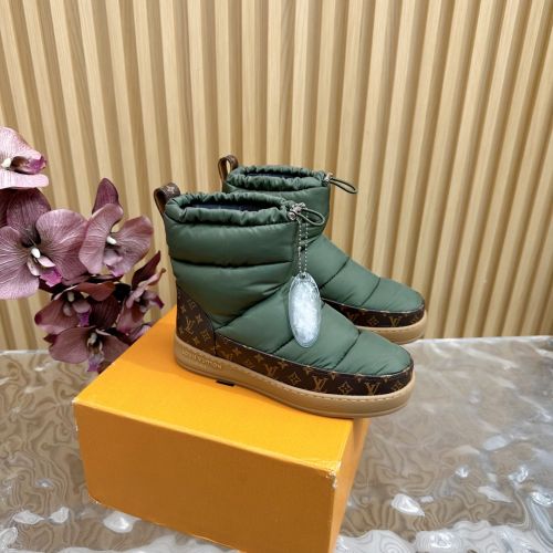LV クラウド アンクルブーツスニーカー ルイ・ヴィトン ブーツ スーパーコピー グリーン
