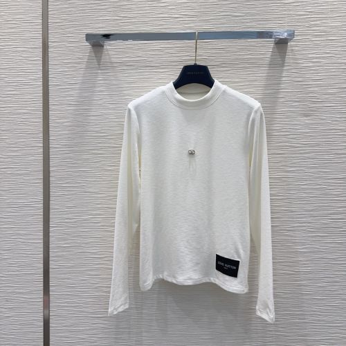 シンプル 着回し カットソー ルイ・ヴィトン Tシャツ 偽物 コットンブレンド ホワイト