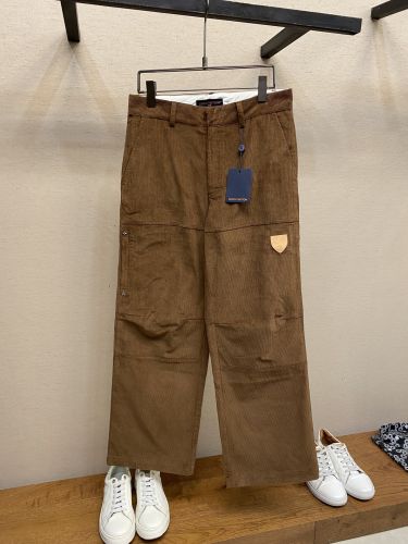 カジュアルコーデュロイパンツ ルイ・ヴィトン パンツ コピー ブラウン