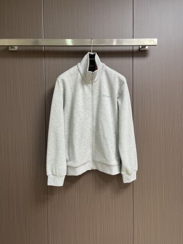 ロゴ刺繍 ジップアップ トラックジャケット グッチ ジャケット コピー グレー