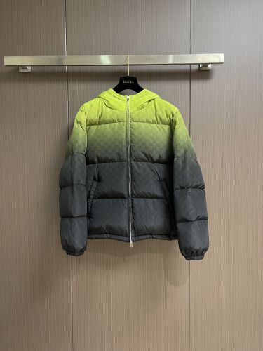 グッチ ダウンジャケット コピー グラデーションGG フード付きダウンジャケット 