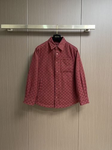 上品 洗練された GG ダウン入り シャツジャケット グッチ ジャケット コピー レッド