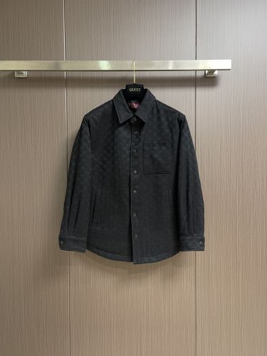 グッチ ジャケット コピー 上品 洗練された GG ダウン入り シャツジャケット ブラック