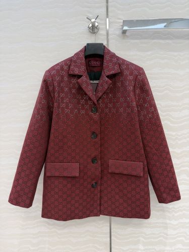 クリスタル付き GGキャンバス パデッドジャケット グッチコピー ブレザー