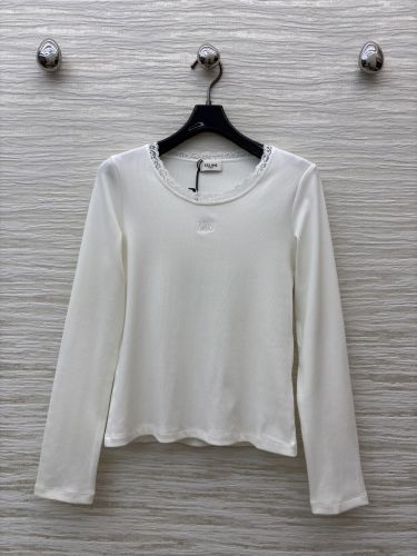 シンプル フェンミン コットン カットソー セリーヌ Tシャツ コピー ホワイト