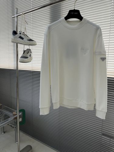 シンプル カジュアル スウェットシャツ プラダ Tシャツ 偽物 ホワイト