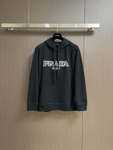 PRADA 短丈スウェットパーカー 【公式通販】 prada グレー 半袖フード