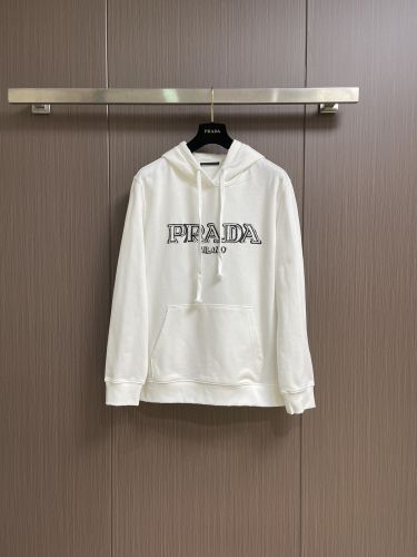 シンプル 定番 ロゴ入り フーディー プラダ パーカー 偽物 合わせやすい ホワイト