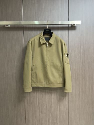 プラダ ジャケット 偽物 洗練された ダウン入りシャツジャケット カーキ