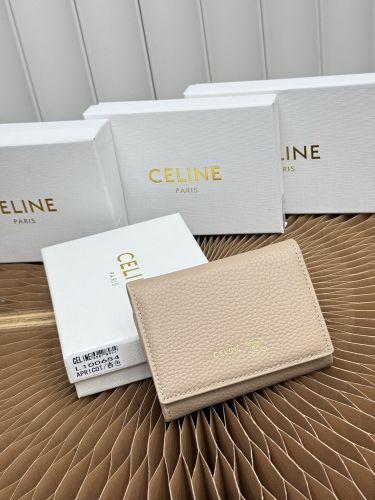 人気 おしゃれ 3つ折り財布 セリーヌ 財布 コピー ウォレット ベージュ