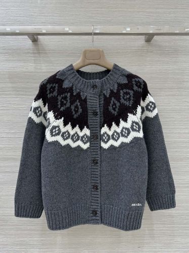 プラダ ニット コピー ウール＆カシミヤ ノルディック クルーネック カーディガン