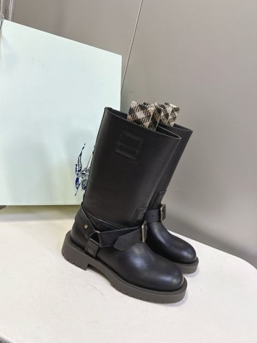 レザー ソフト サドル ローブーツ​ バーバリー ブーツ スーパーコピー