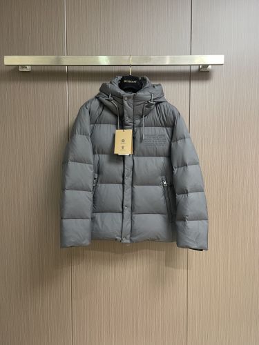 洗練された フーデッドダウンジャケット バーバリー ダウンジャケット コピー グレー