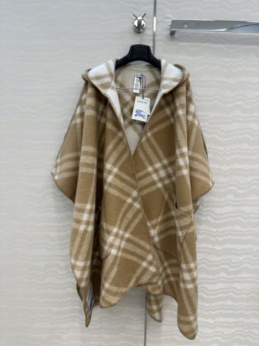 リバーシブル チェック カシミヤケープ バーバリー ジャケット コピー キャメル