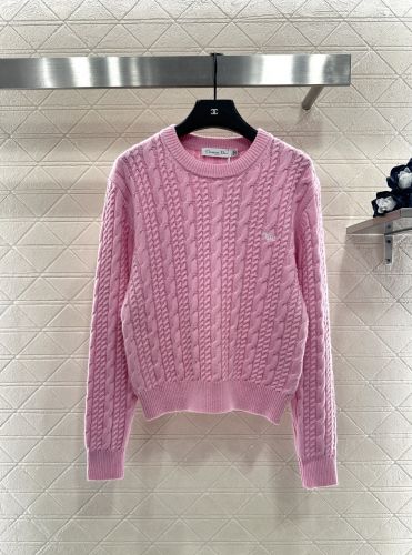 ケーブル編み カシミヤ ニット クリスチャン・ディオール セーター コピー ピンク