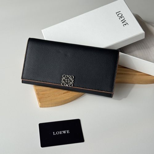 アナグラム コンティネンタル ウォレット ロエベ 財布 スーパーコピー ブラック