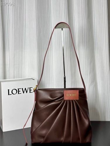 大人気 新作 LOEWE ドレープ トートバッグ ロエベ スーパーコピー ダークブラウン