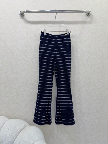 スタイルアップ☆上品 ボーダー パンツ 26C シャネル パンツ 偽物
