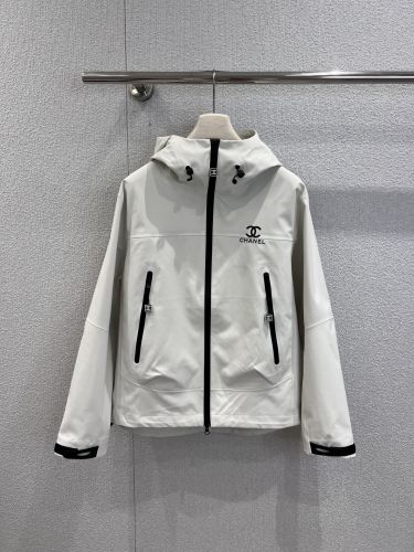 カジュアル 洗練された フーデッドブルゾン シャネル ジャケット 偽物