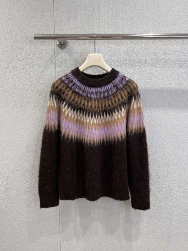 おしゃれ シャネル セーター 偽物 ノルディック柄 カシミヤ プルオーバー 