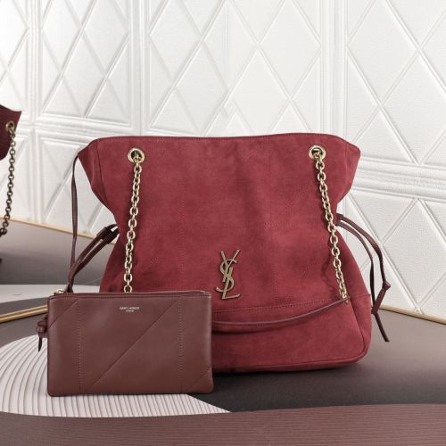 イヴ・サンローラン バッグ コピー YSL ジェイミー ショッピング スエード レッド