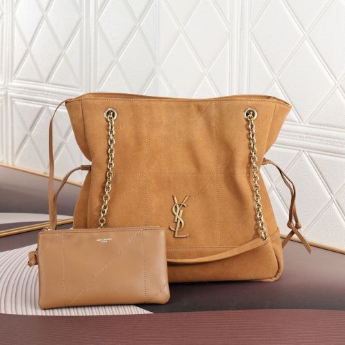 YSL ジェイミー ショッピング イヴ・サンローラン バッグ コピー スエード キャメル