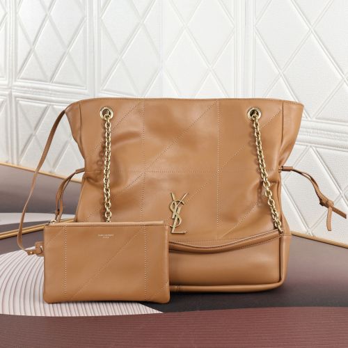 イヴ・サンローラン バッグ コピー 人気 YSL ジェイミー ショッピング レザー キャメル