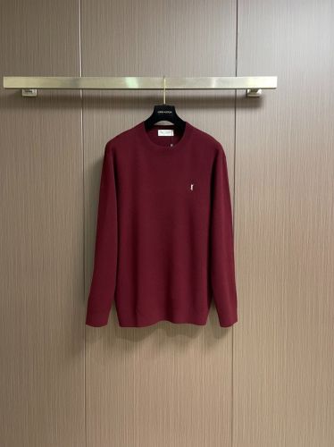 YSL イヴ・サンローラン セーター 偽物 シンプル 合わせやすい プルオーバー レッド