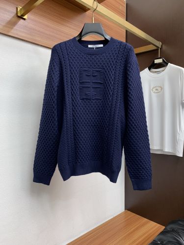 カジュアル 4Gロゴ クルーネック プルオーバー ジバンシィ セーター 偽物 ネイビー