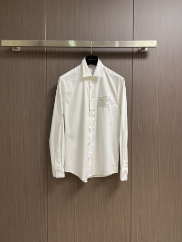 ジバンシィ シャツ 偽物 上品 エレガント コットン 長袖シャツ ホワイト