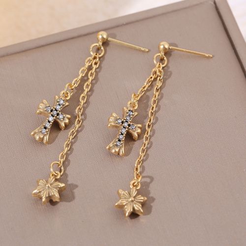 スタイリッシュ ストリート 揺れる ピアス クロムハーツ イヤリング 偽物 