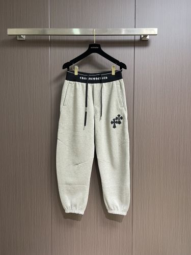 ロゴウエストバンド クロスパッチ スウェットパンツ クロムハーツ パンツ 偽物 ライトグレー