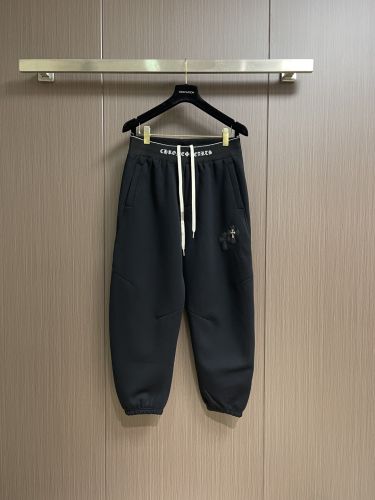 ロゴウエストバンド クロスパッチ スウェットパンツ クロムハーツ パンツ 偽物 ブラック