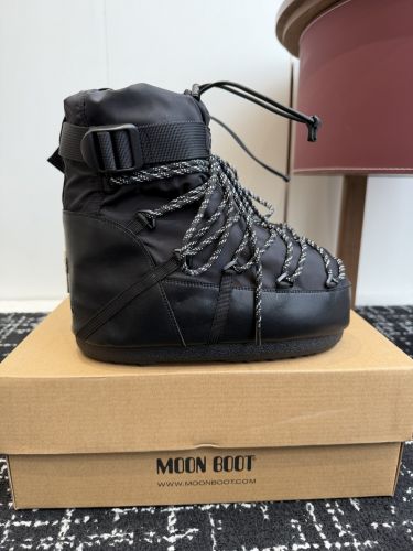 MONCLER × MOON BOOT スノーブーツ モンクレール ブーツ スーパーコピー ブラック