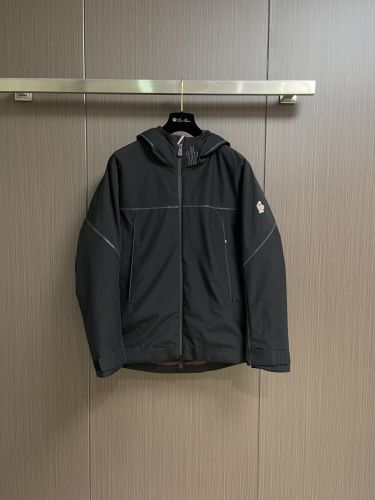 洗練された カジュアル フード付き モンクレール ダウンジャケット 偽物 ブラック
